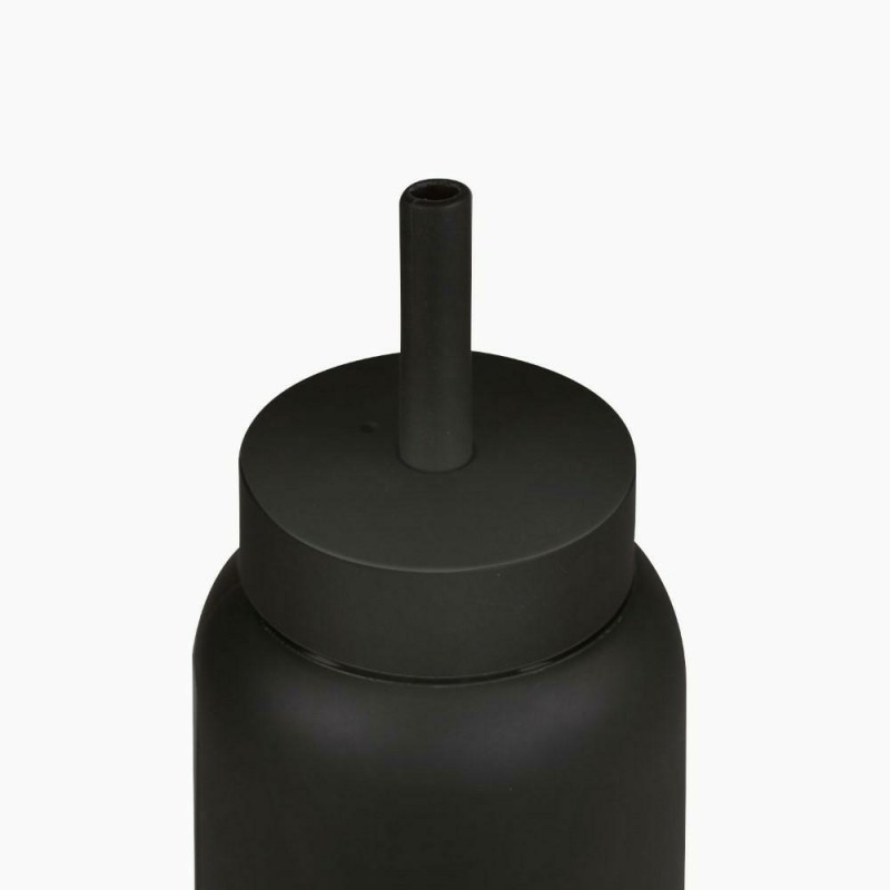 Bink - Silikonowa nasadka ze słomką do butelek Mini Bottle 500ml - black