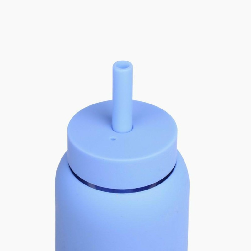 Bink - Silikonowa nasadka ze słomką do butelek Mini Bottle 500ml - cornflower