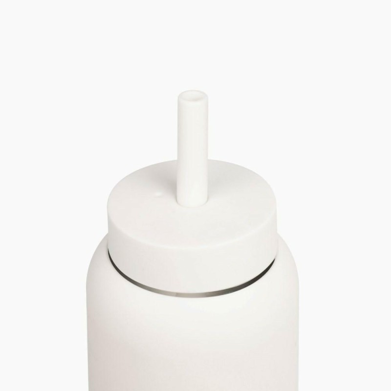 Bink - Silikonowa nasadka ze słomką do butelek Mini Bottle 500ml - white